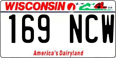 WI license plate 169NCW
