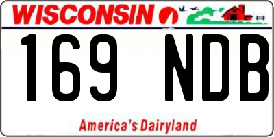 WI license plate 169NDB