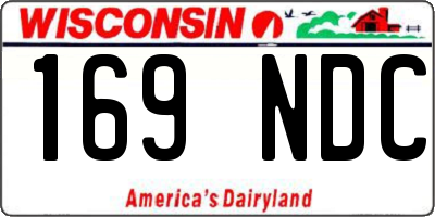 WI license plate 169NDC