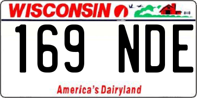 WI license plate 169NDE