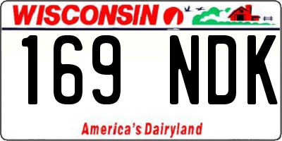 WI license plate 169NDK
