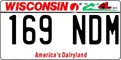 WI license plate 169NDM