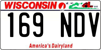 WI license plate 169NDV