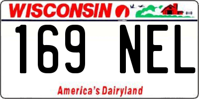 WI license plate 169NEL