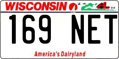 WI license plate 169NET