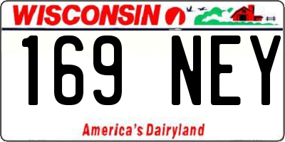 WI license plate 169NEY