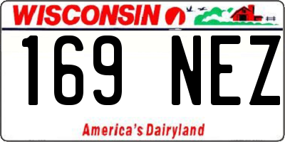 WI license plate 169NEZ