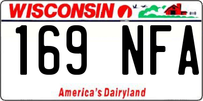 WI license plate 169NFA