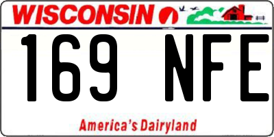 WI license plate 169NFE