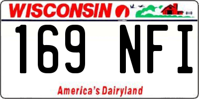 WI license plate 169NFI