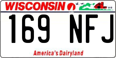 WI license plate 169NFJ