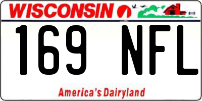WI license plate 169NFL