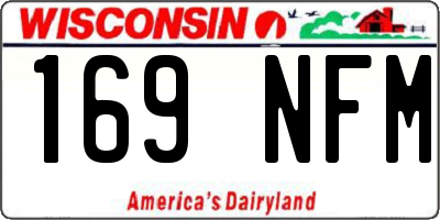WI license plate 169NFM