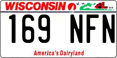 WI license plate 169NFN