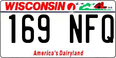 WI license plate 169NFQ
