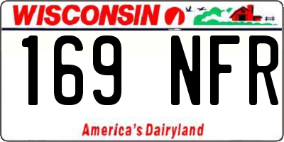 WI license plate 169NFR