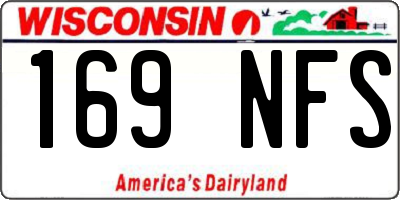 WI license plate 169NFS