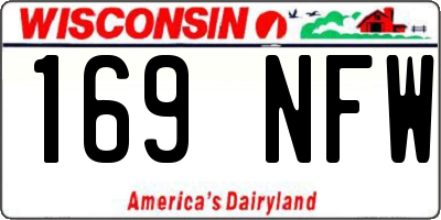WI license plate 169NFW