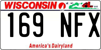 WI license plate 169NFX