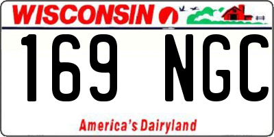 WI license plate 169NGC