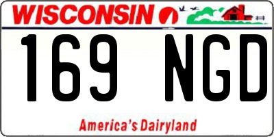 WI license plate 169NGD