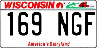 WI license plate 169NGF