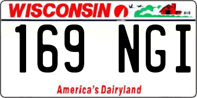 WI license plate 169NGI