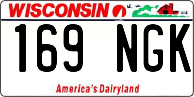 WI license plate 169NGK