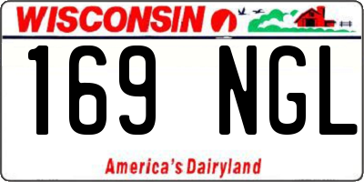 WI license plate 169NGL