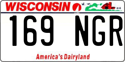 WI license plate 169NGR