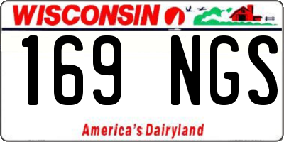 WI license plate 169NGS