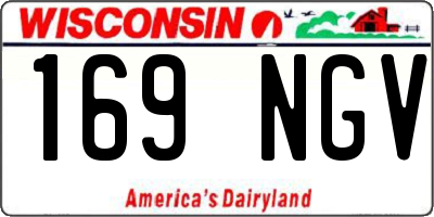 WI license plate 169NGV