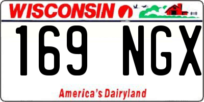 WI license plate 169NGX