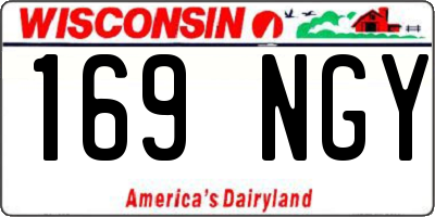 WI license plate 169NGY