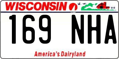 WI license plate 169NHA