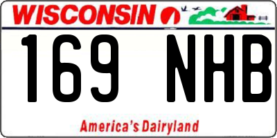 WI license plate 169NHB