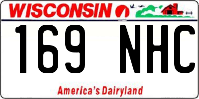 WI license plate 169NHC
