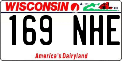 WI license plate 169NHE