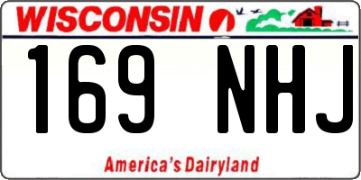 WI license plate 169NHJ