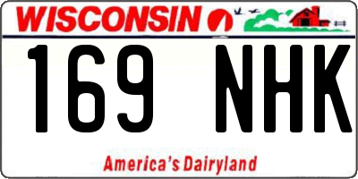 WI license plate 169NHK