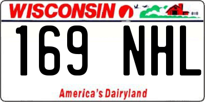 WI license plate 169NHL