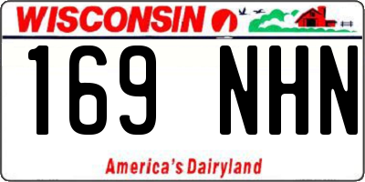 WI license plate 169NHN