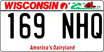 WI license plate 169NHQ