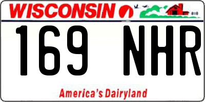 WI license plate 169NHR
