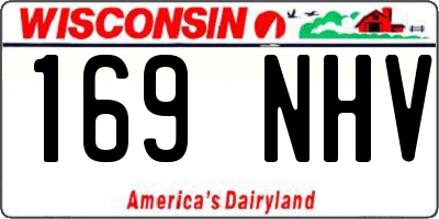 WI license plate 169NHV