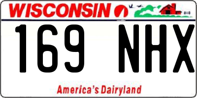 WI license plate 169NHX