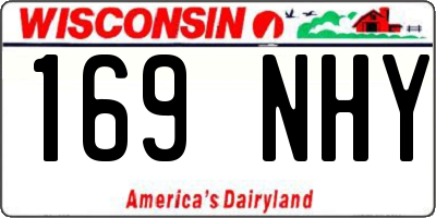 WI license plate 169NHY