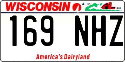 WI license plate 169NHZ