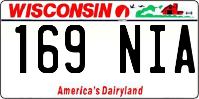 WI license plate 169NIA