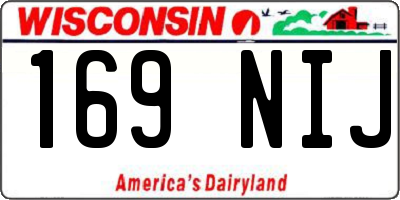 WI license plate 169NIJ